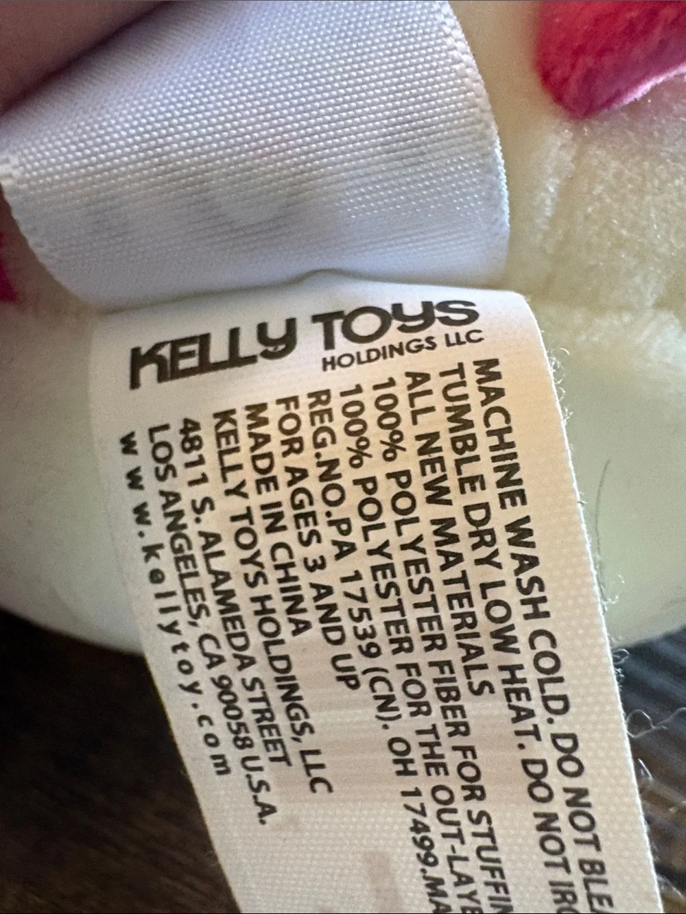 NWT—Tiffany Squishmallows White Pink Plush Cat (Small)